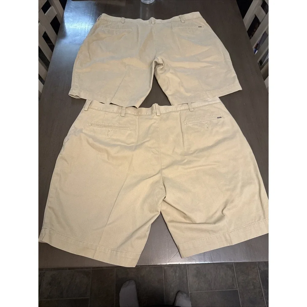 Polo‎ Ralph Lauren Shorts Men's Sz 42 Classic Fit 9'' Chinos Khaki 2 Pair